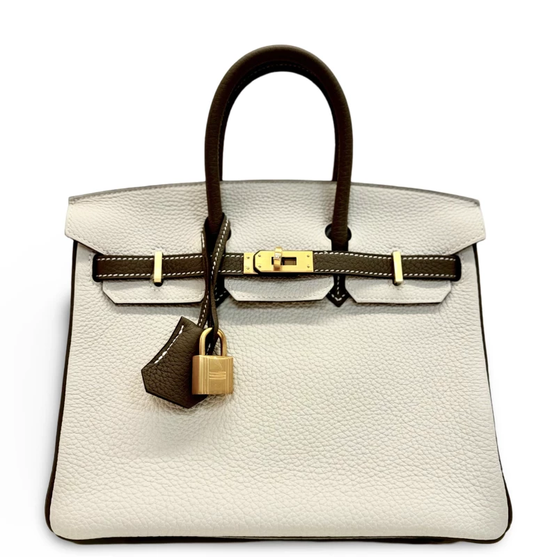 BIRKIN 25 SPECIAL ORDER TOGO CRAIE / ETOUPE BGHW