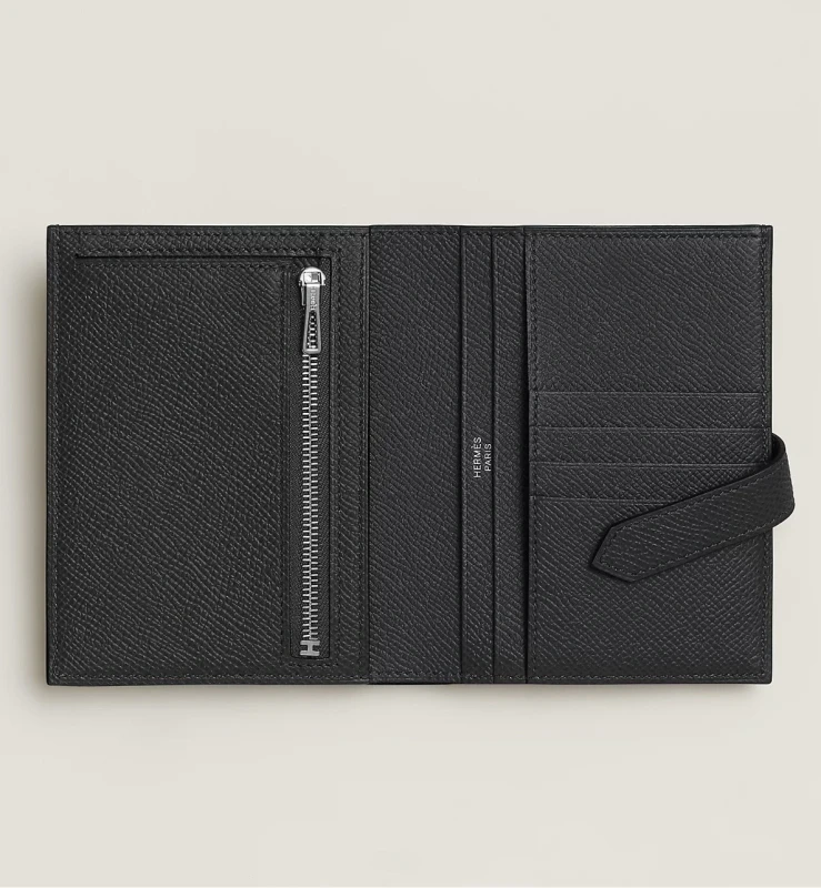 Hermès Bearn Compact wallet Noir HBW 3