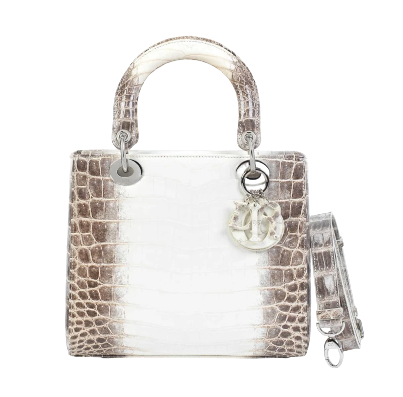CHRISTIAN DIOR Matte Himalaya Niloticus Crocodile Medium Lady Dior CDHIM 1