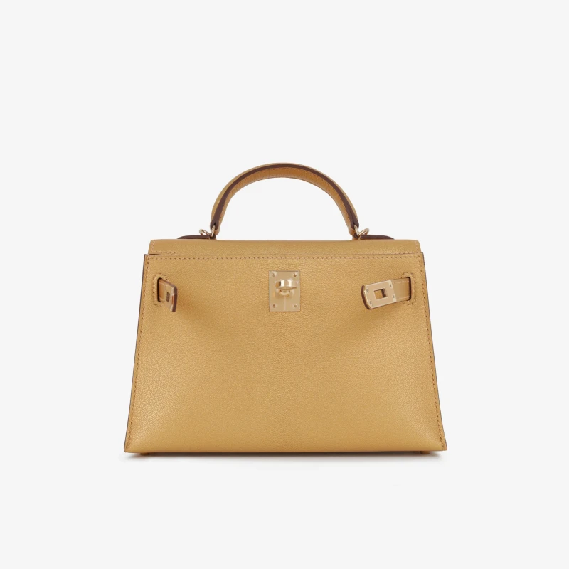 Hermès KELLY 20 MINI CHEVRE D'ORE PBHW K20CD 5
