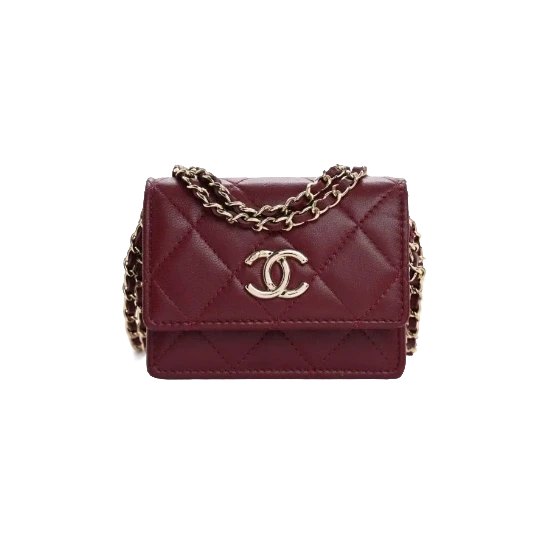 Chanel Chanel Wallet On Chain Burgundy Calfskin CHWCH 1