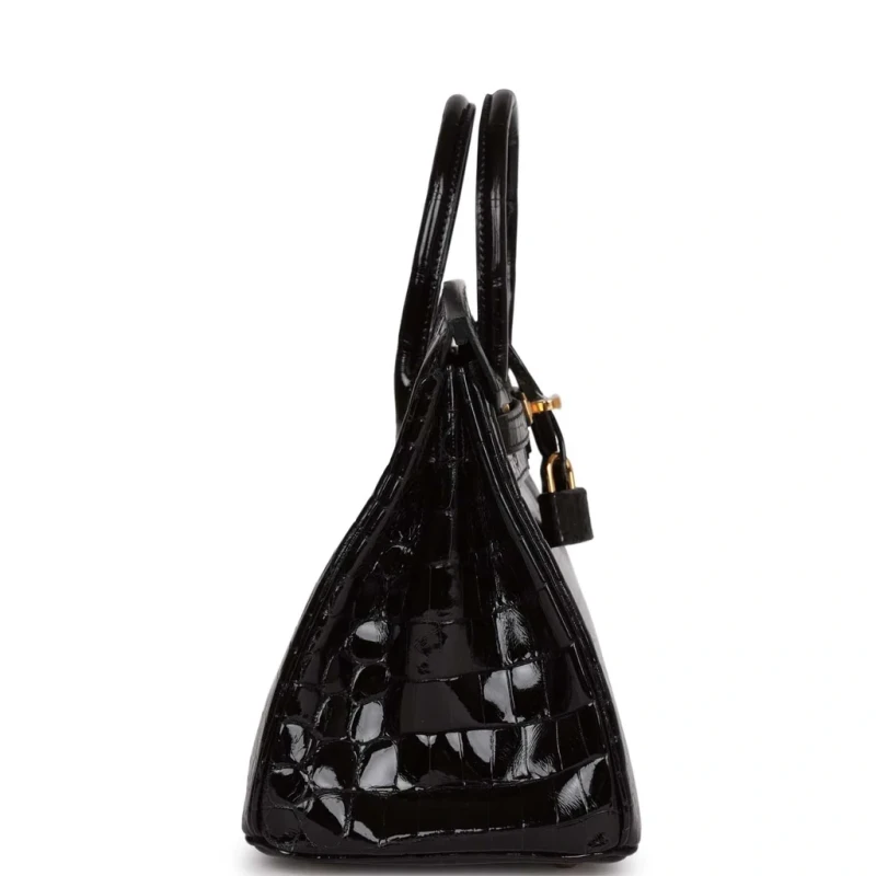 Hermès BIRKIN 25 CROCODILE NILOTICUS NOIR GHW B25CNN 3