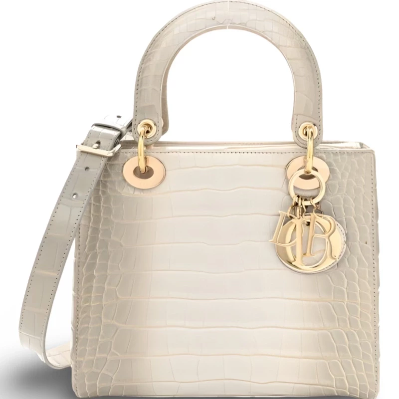 Medium Lady DIOR Bag Gold Metallic GHW