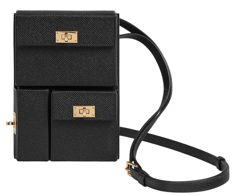 Kelly Multipocket To Go pouch Epsom Noir