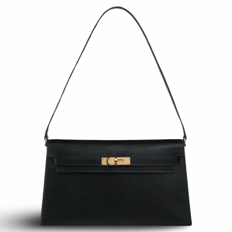 Hermès KELLY ELAN 28 CHEVRE NOIR GHW KECN