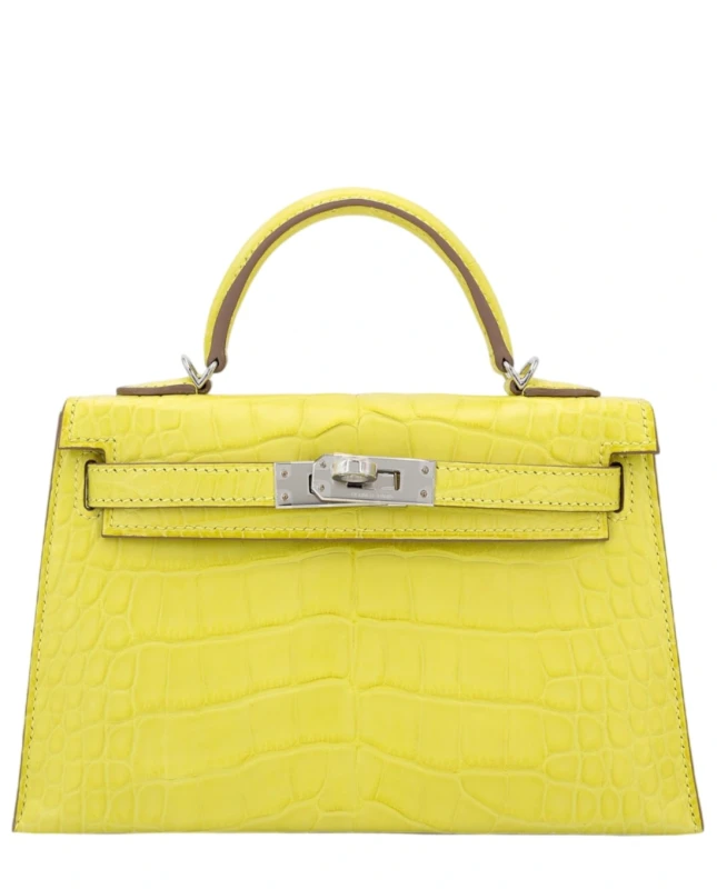 Hermès KELLY 20 MINI ALLIGATOR MATTE LIME PHW H071324CK 1