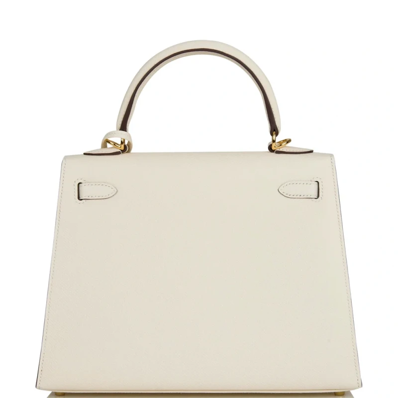 Hermès KELLY 25 VEAU EPSOM NATA GHW K25EN 3