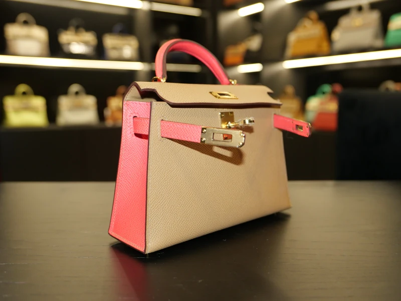 Hermès KELLY 20 HSS EPSOM BISCUIT / ROSE TEXAS GHW K20HSS 3