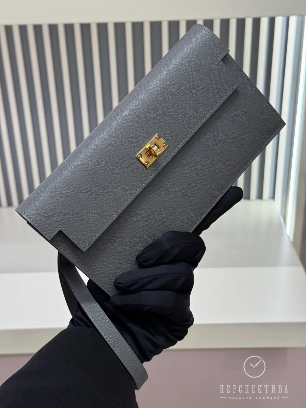 Hermès Kelly Pocket Long Wallet Veau Madame Gris Meyer H084940CC0L 6