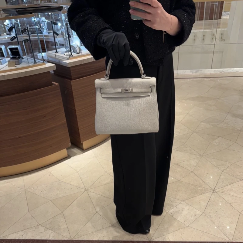 Hermès Kelly Retourne 25 Beton Gris PHW K25BGT 4