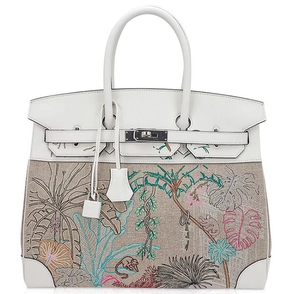 BIRKIN 35 FABOURG TROPICAL LIMITED EDITION PHW