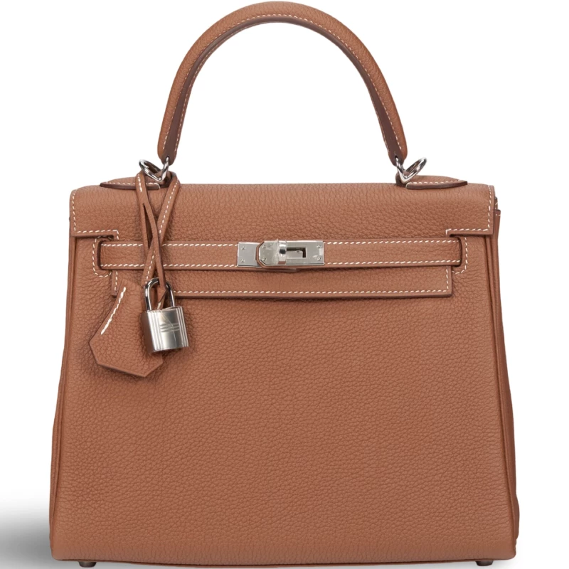 Hermès KELLY RETOURNE 25 VEAU TOGO GOLD PHW K25TG