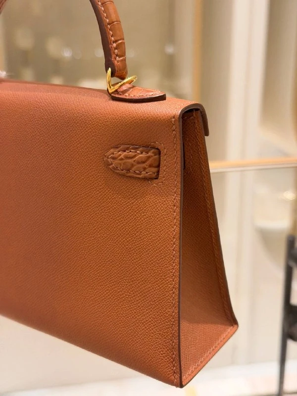 Hermès KELLY MINI TOUCH 20 ALLIGATOR MATTE  / VEAU MADAME GOLD GHW K20TOUCH 6