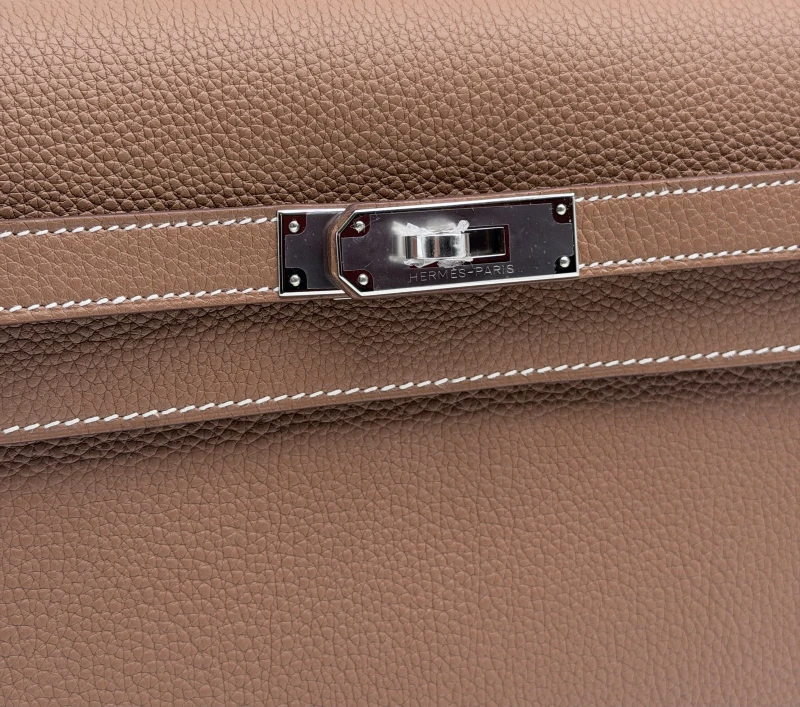 Hermès KELLY DEPECHES 25 TOGO VERT AMANDE PHW KD25TVA 5