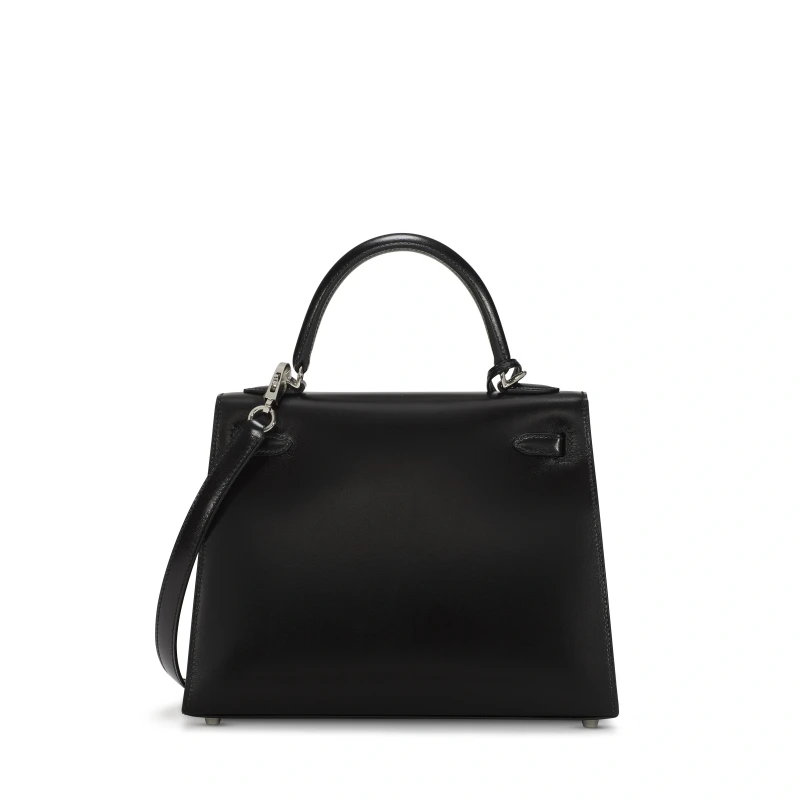 Hermès KELLY SELLIER 25 BOX CALF NOIR PHW K25BN 4