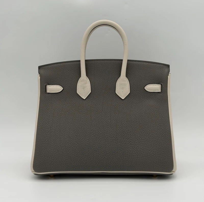 Hermès BIRKIN 25 HSS  TOGO GRIS AGATE/NATA GHW B25TGN 4