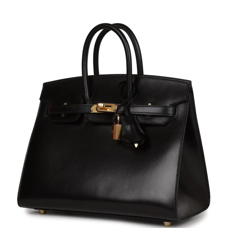 Hermès BIRKIN 25 VEAU BOX NOIR GHW B25BN 7