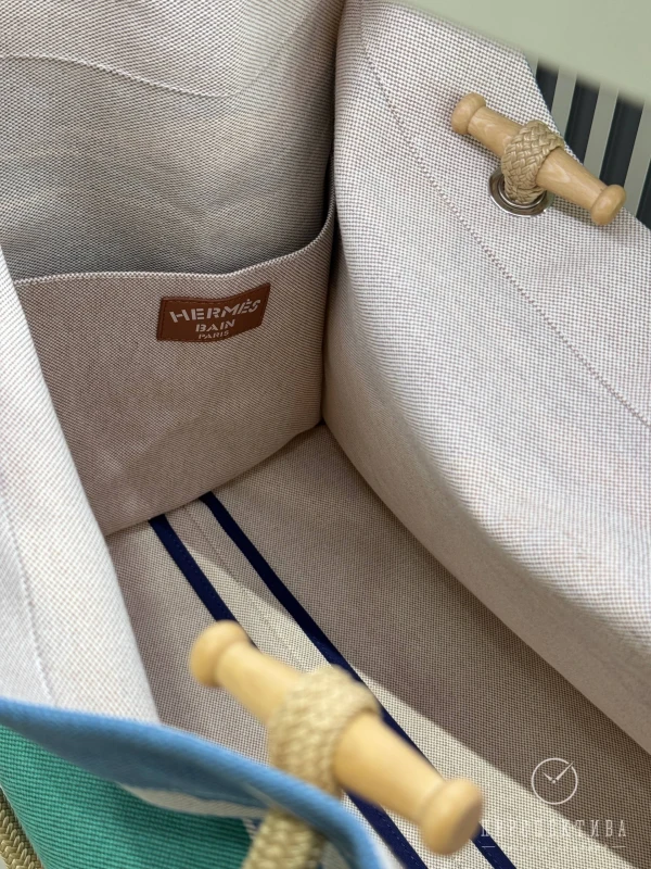 Hermès ESCALE A LA PLAGE BEACH BAG ACIER H103743M 02 6