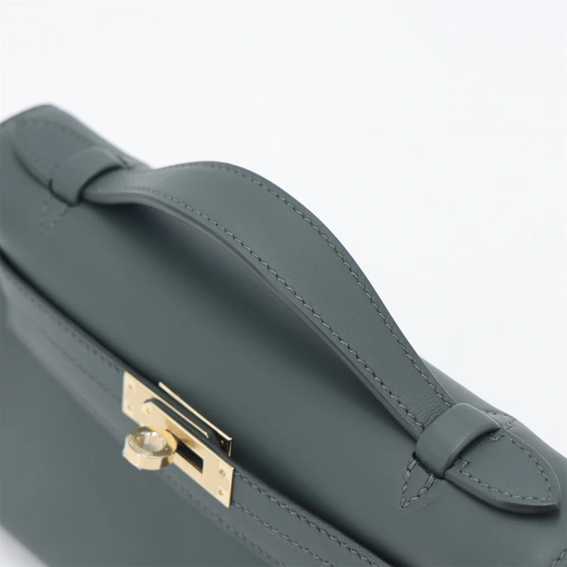 Hermès KELLY POCHETTE VEAU SWIFT VERT MANGROVE PBHW KPSVM 3