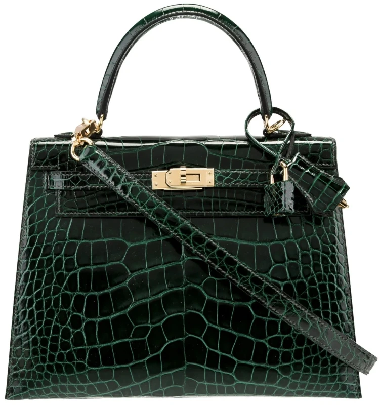 Hermès KELLY SELLIER 25 ALLIGATOR MISSISSIPPIENSIS LISSE K25AVF 1