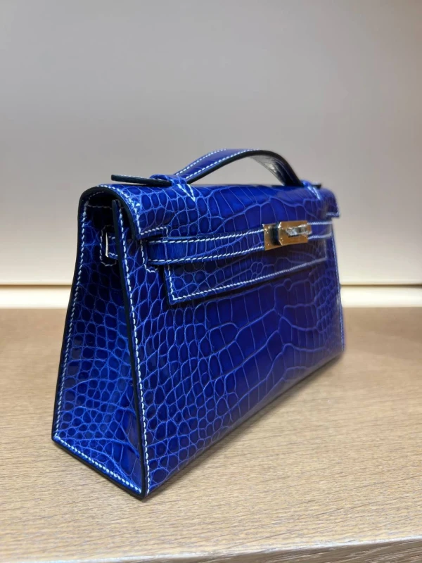 Hermès KELLY POCHETTE CROCODILE NILOTICUS NOIR WGDHW H548615CZ00 4