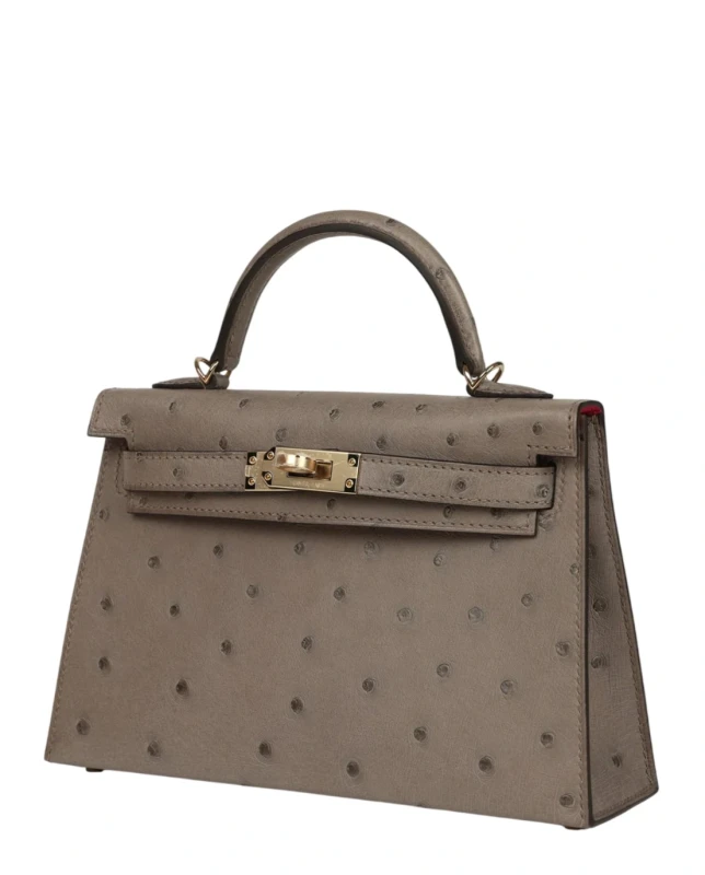Hermès KELLY SELLIER HSS 20 OSTRICH GRIS TOURTERELLE PBHW H557703CZ 4
