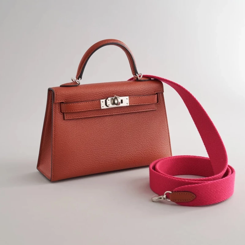 Hermès KELLY 20 MINI CHEVRE CUIVRE PHW K20CC 3