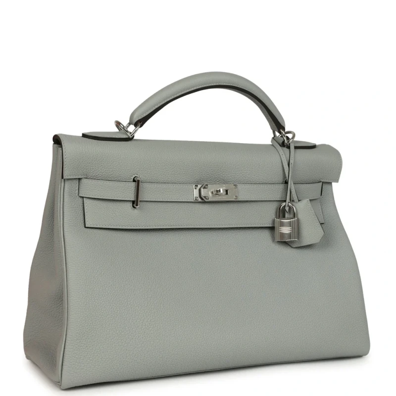 Hermès KELLY MAXI VOYAGE 42 VEAU TOGO BLEU GLACIER PHW KM42TBG 2