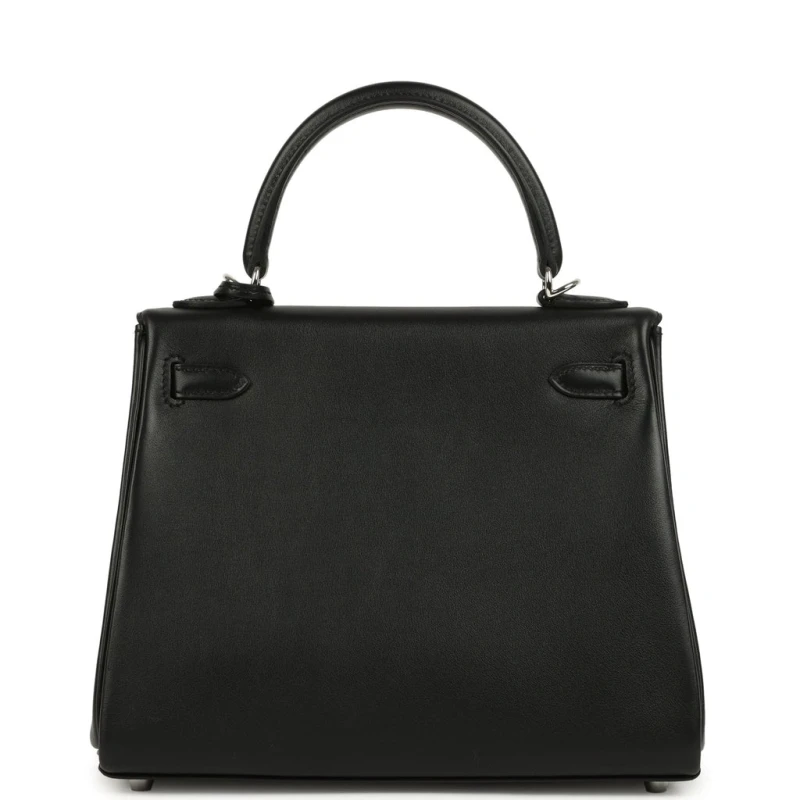 Hermès KELLY 25 VEAU CHERI NOIR PHW K25No 4