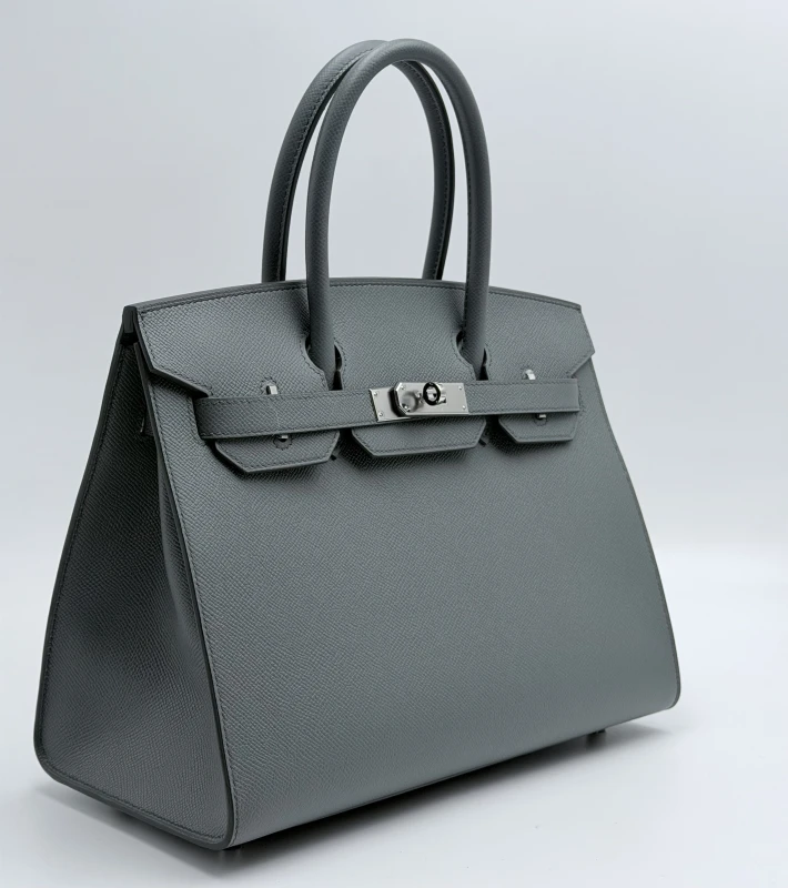 Hermès BIRKIN 30 VEAU EPSOM CIEL PHW B30EC 4