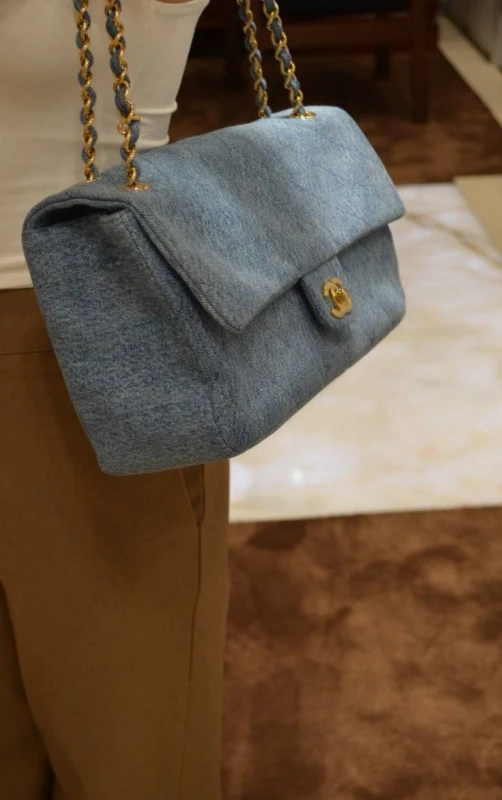Chanel Denim Souplissimo Maxi Flap Blue Denim Flap Blue 4