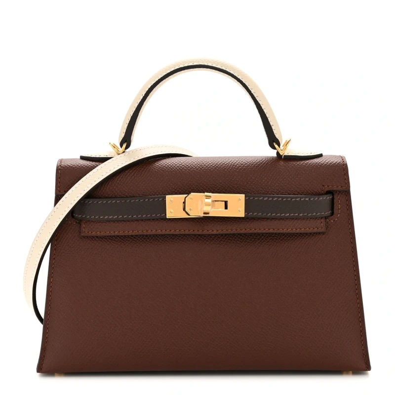 KELLY 20 MINI TRI-COLOR TERRE/CRAIE/EBENE GHW