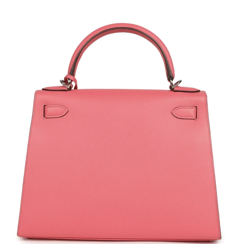 Hermès KELLY SELLIER 25 VEAU EPSOM ROSE AZALEE PHW K25RA 5