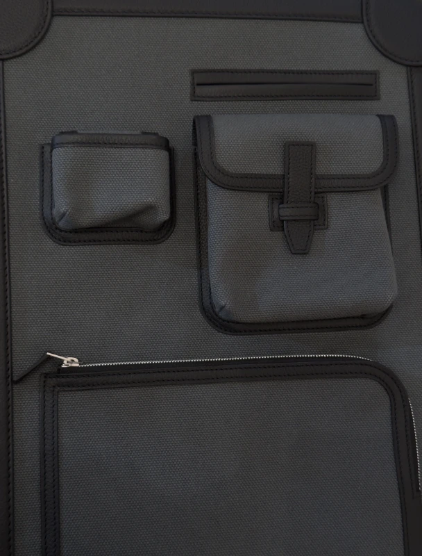 Hermès VALISE R.M.S CABINE CARGO TOILE GOELAND/REGATE H088045CM 2