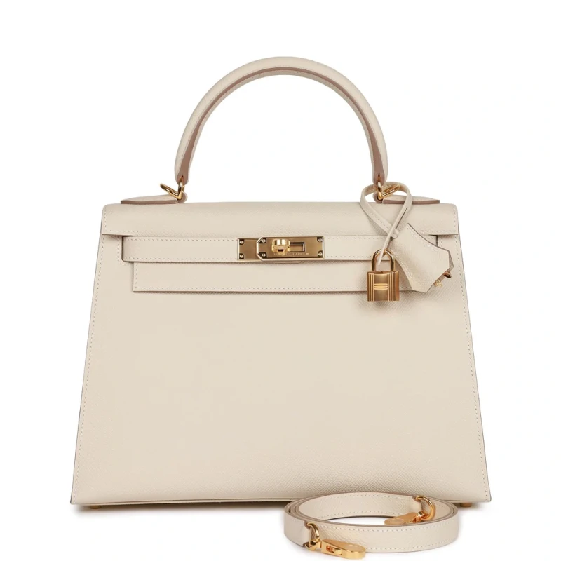 Hermès KELLY 28 VEAU EPSOM CRAIE PHW K28EC 1