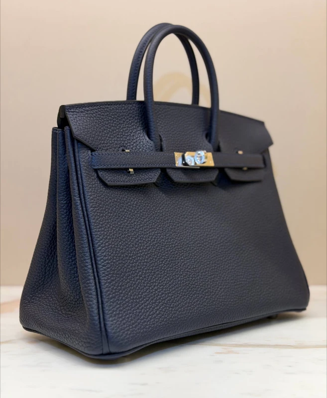 Hermès BIRKIN 25 VEAU TOGO BLEU NUIT PHW B25TBN 4