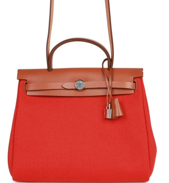 Hermès SAC HERBAG ZIP 31 TOILE BERLINE/VACHE HUNTER H072069CK 2