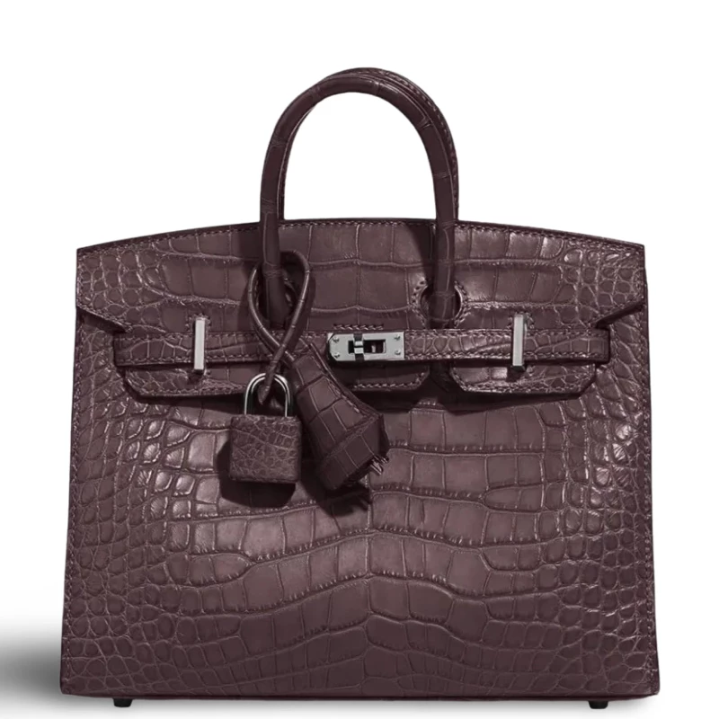 Hermès BIRKIN 20 ALLIGATOR MATTE HAVANA PHW B20Alligator