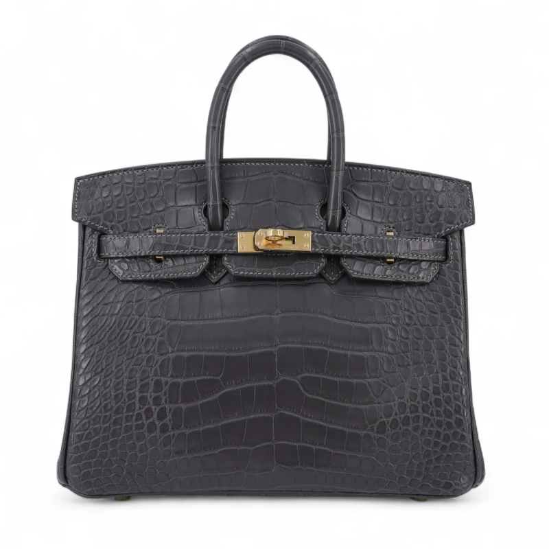 Hermès BIRKIN 25 ALLIGATOR MATTE GRAPHITE GHW B25AMG 1