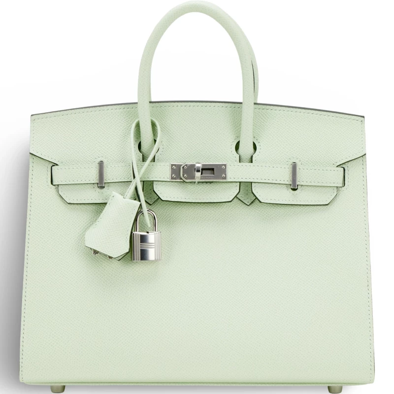 Hermès BIRKIN SELLIER 25 EPSOM VERT FIZZ PHW B25EJM