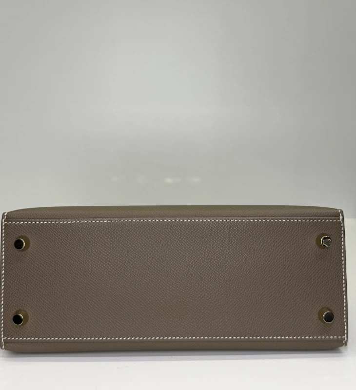 Hermès KELLY 25 VEAU EPSOM ETOUPE GHW K25EE 7