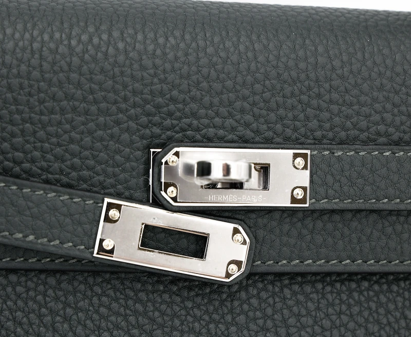 Hermès KELLY RETOURNE 2 STRAP 25 VEAU TOGO VERT FONCE PBHW K25TVF 5