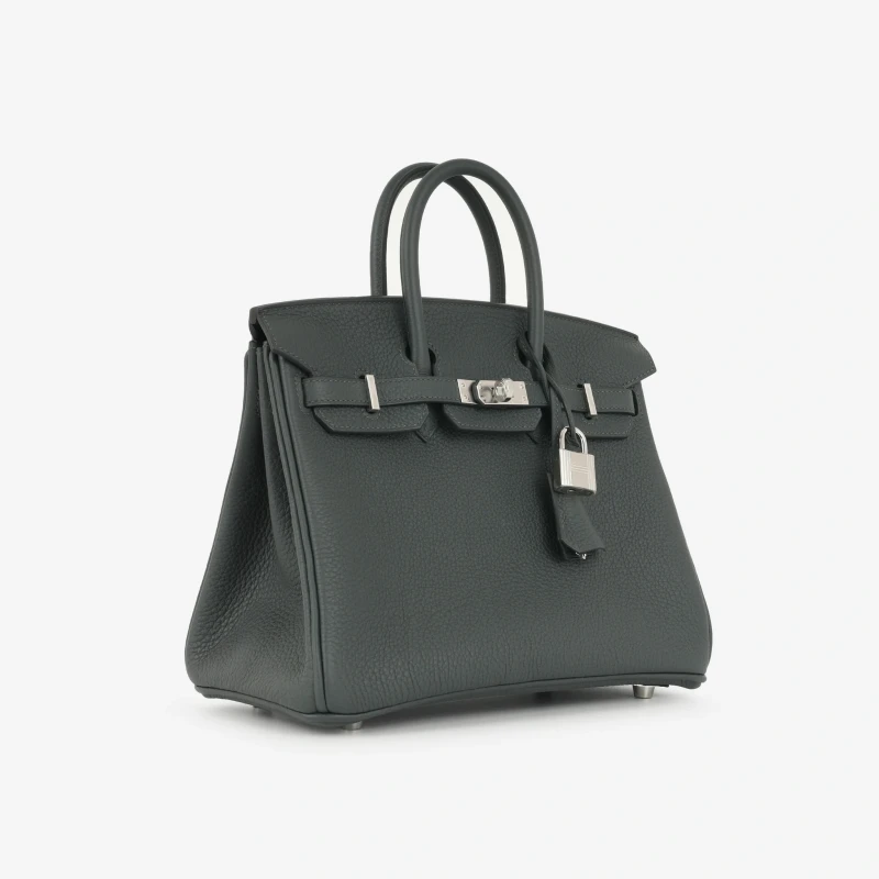 Hermès BIRKIN 25 VEAU TOGO NEW VERT FONCE PHW B25TNVF 3