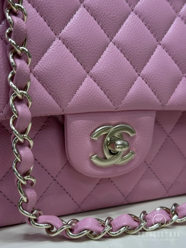Chanel Classic 11.12 Handbag Grained Shiny Calfskin & Gold-Tone Metal Rose a01112b10583u3650 9