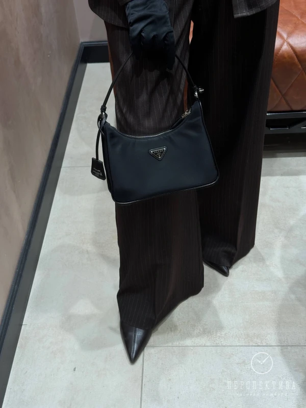 PRADA Re-Edition 2005 Re-Nylon and Saffiano mini bag Black 1N204X_R064_F0002 4