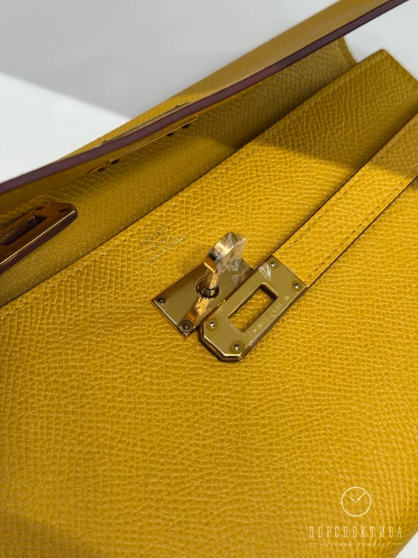 Hermès Kelly Long Wallet Jaune Ambre Epsom Gold Hardware KLWJA 6