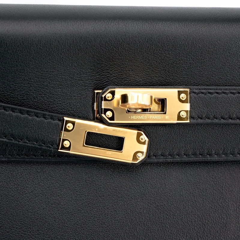 Hermès KELLY 25 VEAU CHERI NOIR GHW K25CN 6
