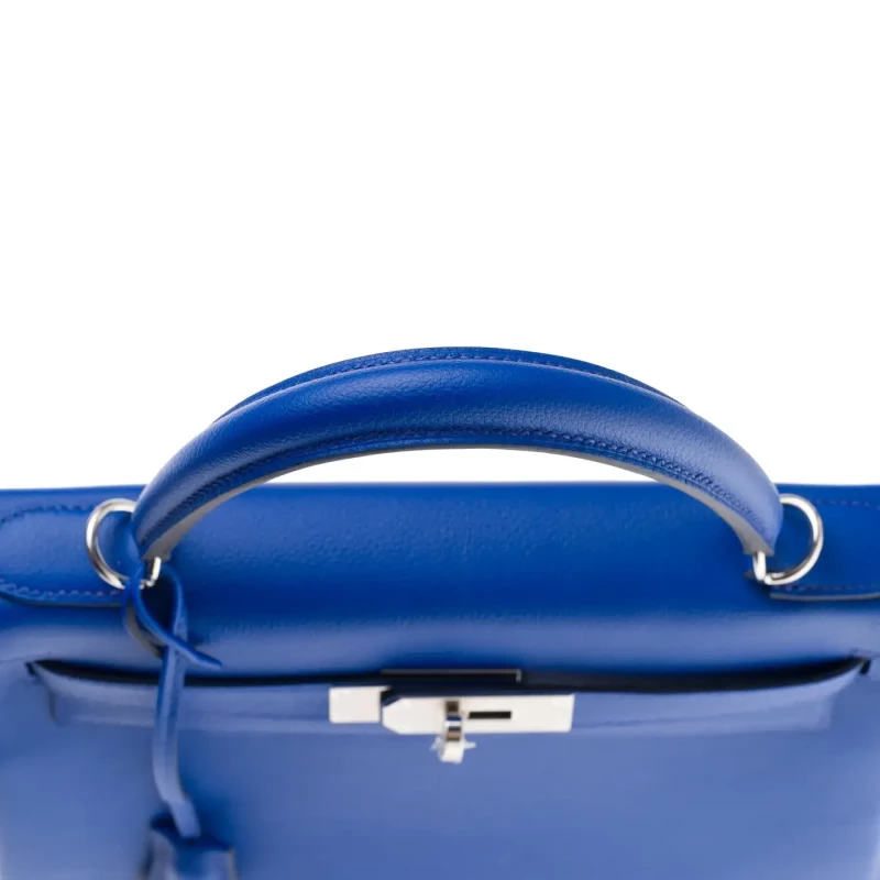 Hermès KELLY 28 EVERCOLOR ROYAL BLEU PHW K28ERB 6