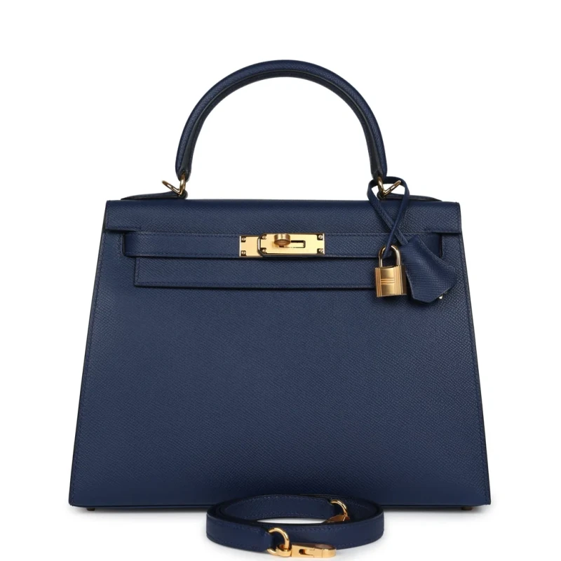 KELLY SELLIER 28 EPSOM BLEU NAVY GHW