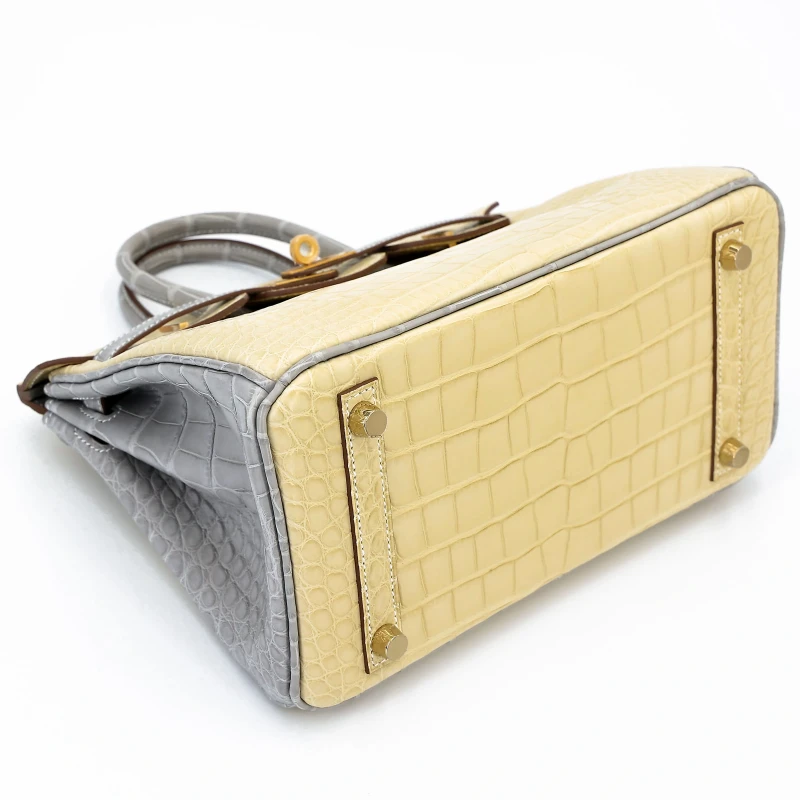 Hermès Birkin 25 HSS Vanille Gris Perle Matte Alligator BGHW B25AVGP 5